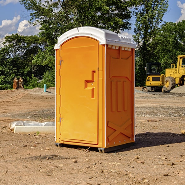 how often are the portable toilets cleaned and serviced during a rental period in Grant